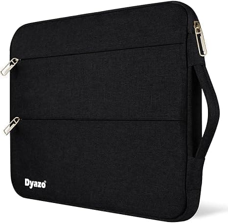 Dyazo 13/13.3 Inch Laptop Sleeve/Case Cover Compatible with All Notebook and Laptops with Handle & 2 Accessory Pockets (Black)